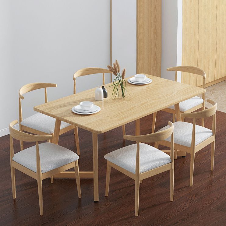Modern Solid Wood Dining Room Set with Rectangle Table Dining Table Furniture for Home