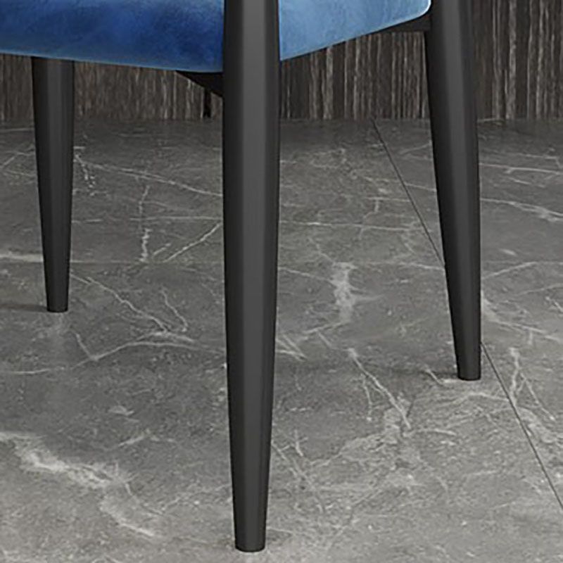 Contemporary Dining Chairs Arm Open Back Chairs with Metal Legs