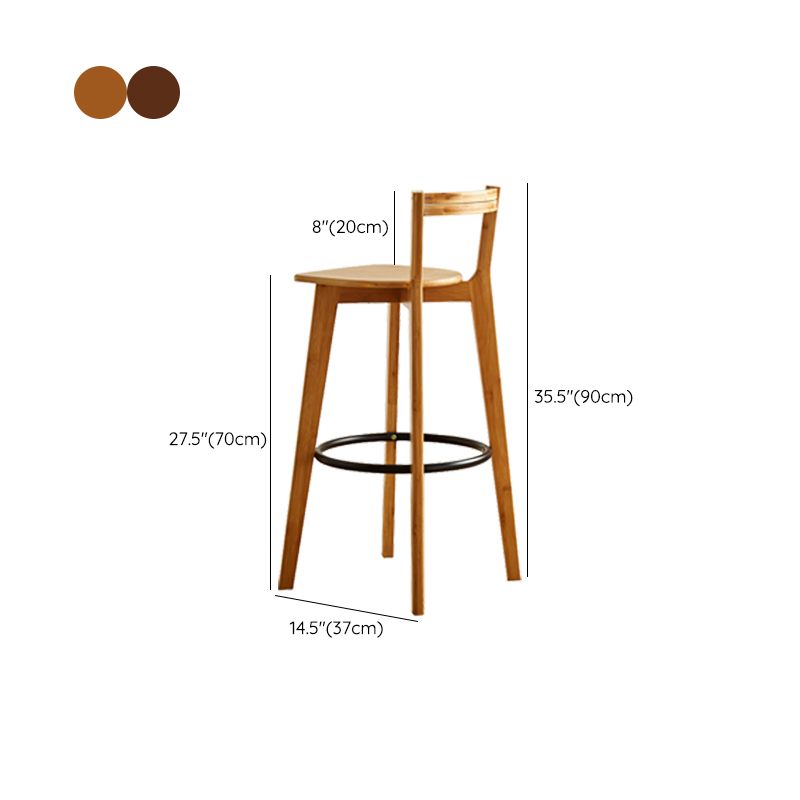 Low Back Indoor Bar Stool Contemporary Bar Stool with Footrest