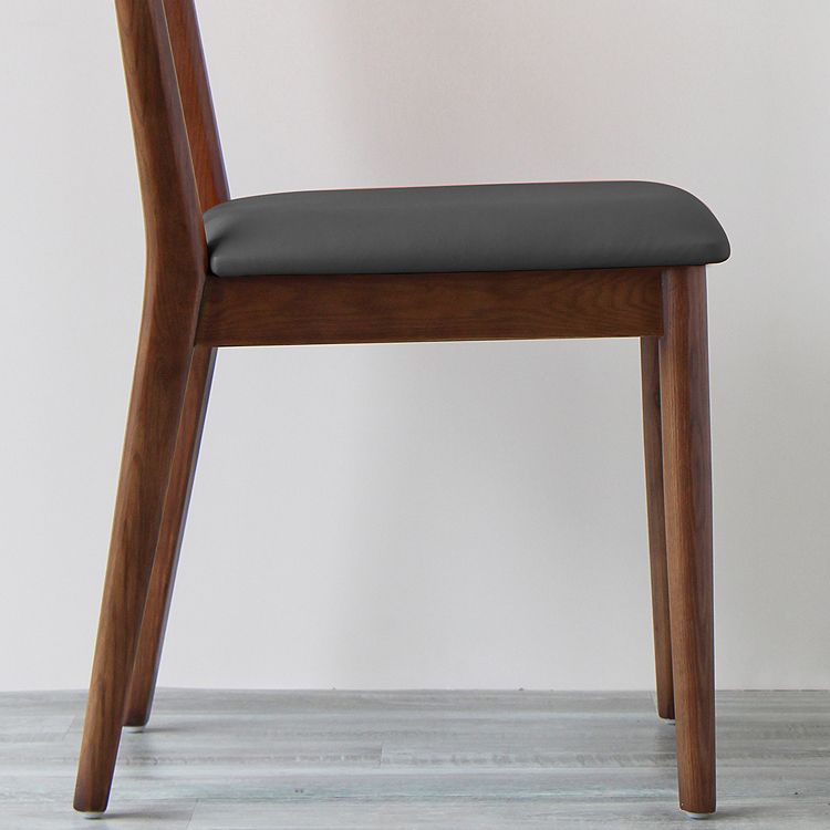 Sillas de comedor de madera de estilo moderno, respaldo de listones, silla lateral apilable para cocina