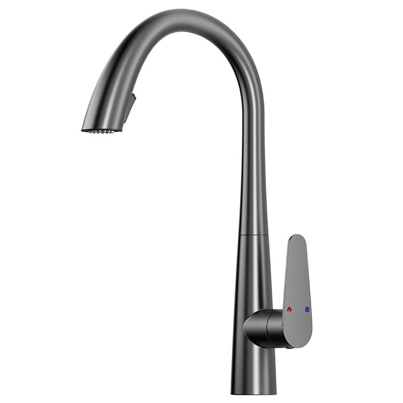 Modern Kitchen Faucet High Arc Swivel Spout with Pull Out Sprayer