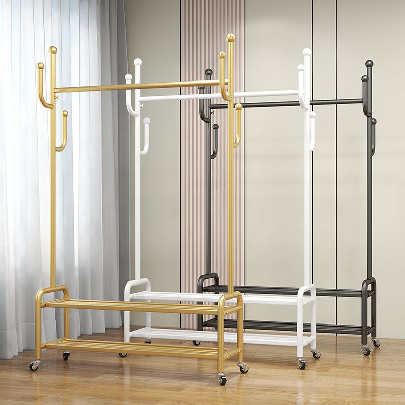 Modern Coat Hanger Solid Color Coat Hooks Coat Rack with Storage Shelving