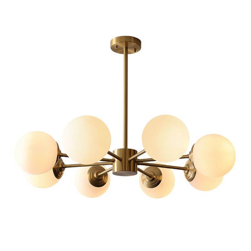 Globe Chandelier Light Fixture Modern Simplicity Crystal Pendant Lighting for Restaurant