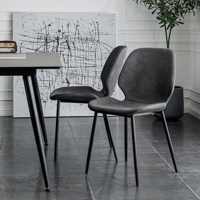 Moderne Metallküche Essnetzstuhl Schwarzer Flügelback Side Ess Side Chair
