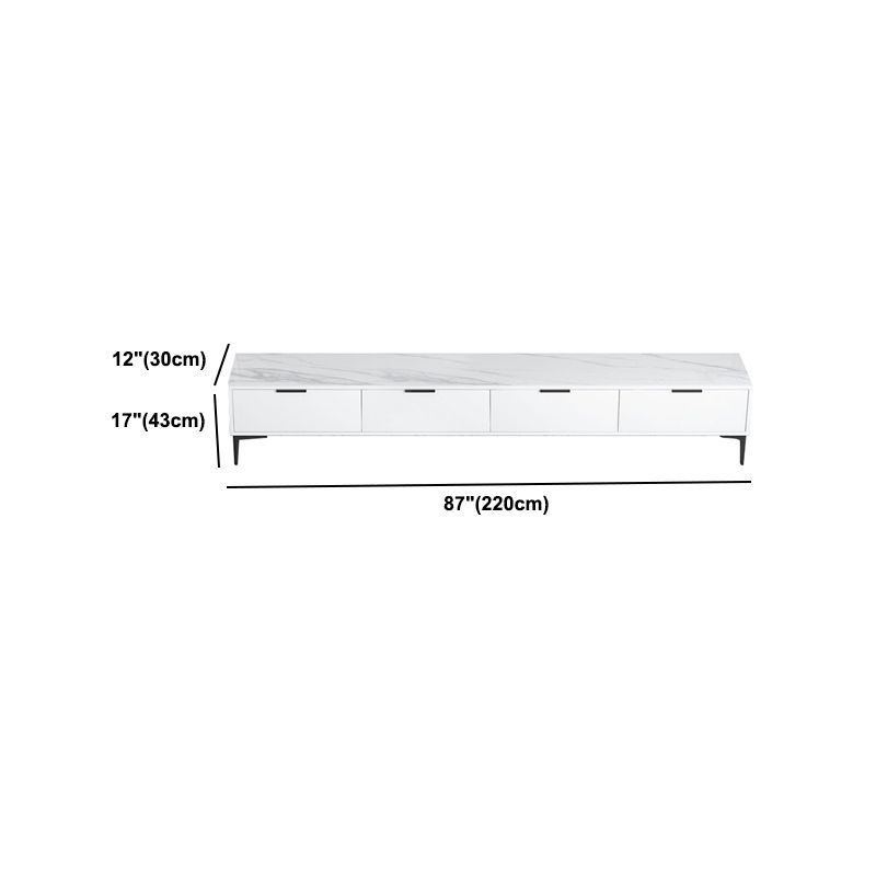 Modern Enclosed TV Storage Home Rectangle TV Cabinet with Splayed Legs