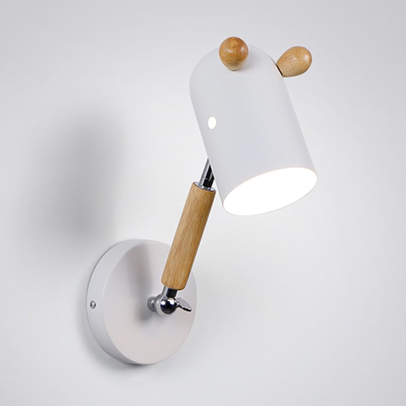 Halbzylindermetallwandleuchte moderne nordische Makkaron -Leuchtton -Leuchte