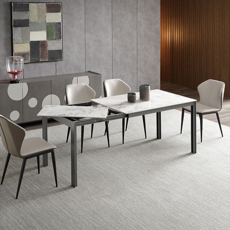 Contemporary Sintered Stone Rectangle Table Set 1/3/4/5/7 Pieces Dining Set