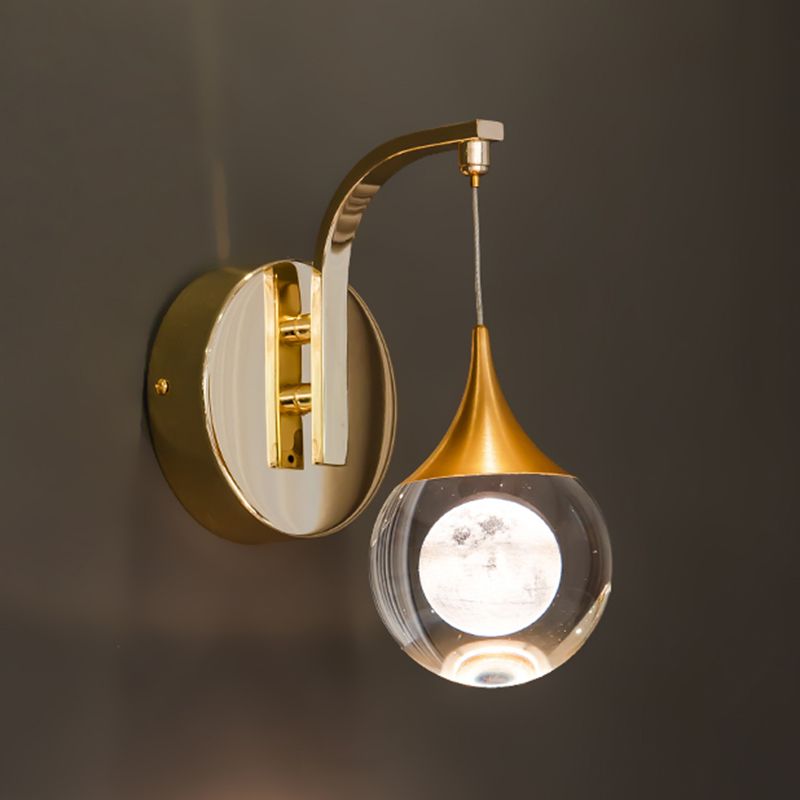 Moderne creatieve stijl Globe Wall Schonce Crystal 1 Light Sconces