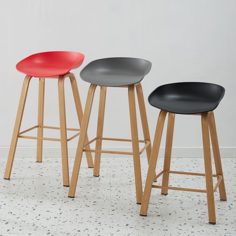 Metal Contemporary Dining Kitchen Room Armless Stool Low Back Bar Stool
