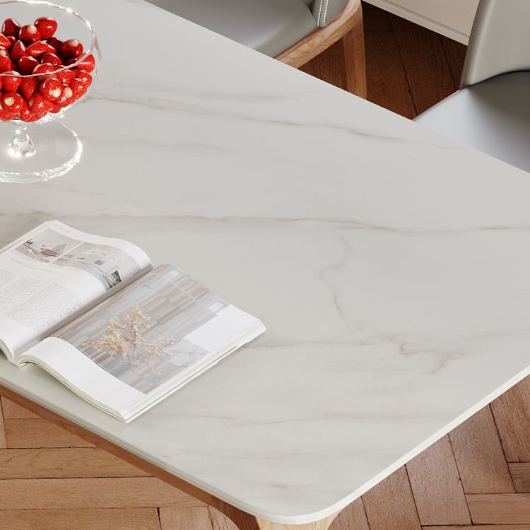 Rectangle Dining Table Sintered Stone Top Dining Table with 4 Legs