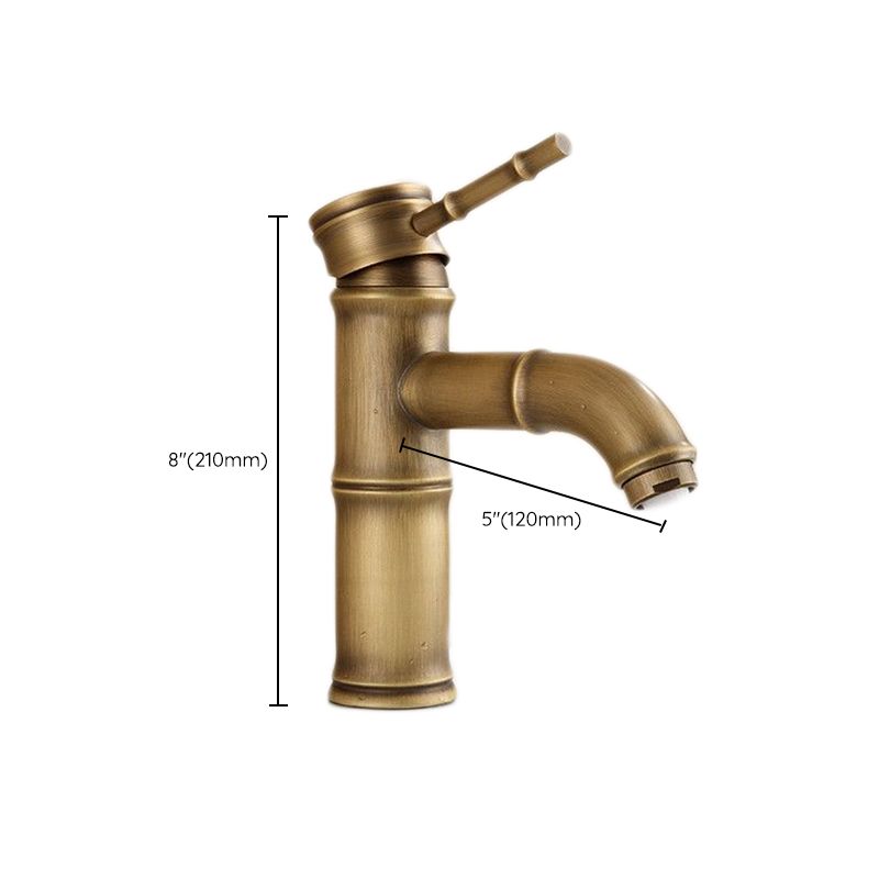Farmhouse Brass Bathroom Faucet Lever Handle Faucet Single Hole Vessel Sink Faucet