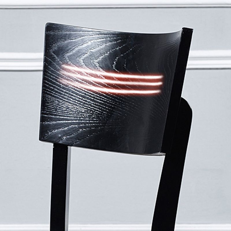 Industrial Armless Dining Chairs Solid Wood Dining Side Chair