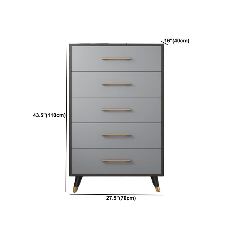 Modern Accent Chest 15.75 inch Wide  with Soft Close Drawers in Grey