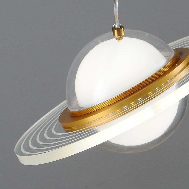 Pendentif à LED de chevet lampe à petite goutte à petite goutte avec une teinte acrylique globe