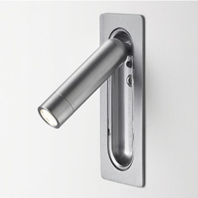 1-Light Geometric Wall Mount Light Modern Style Metal Reading Wall Lamp