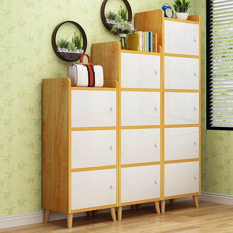 Contemporary Standard Bookcase Manufactured Wood Shelf with Doors for Home Office