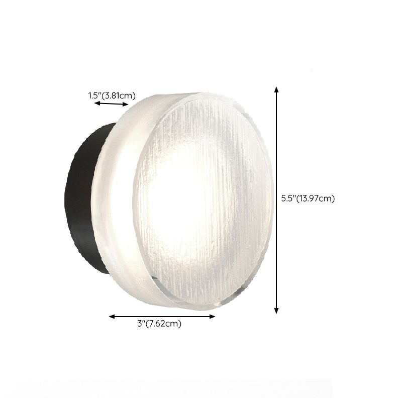 Nordic Style Vanity Light Circle Shape Vanity Lamp with Acrylic Shade for Shower Room