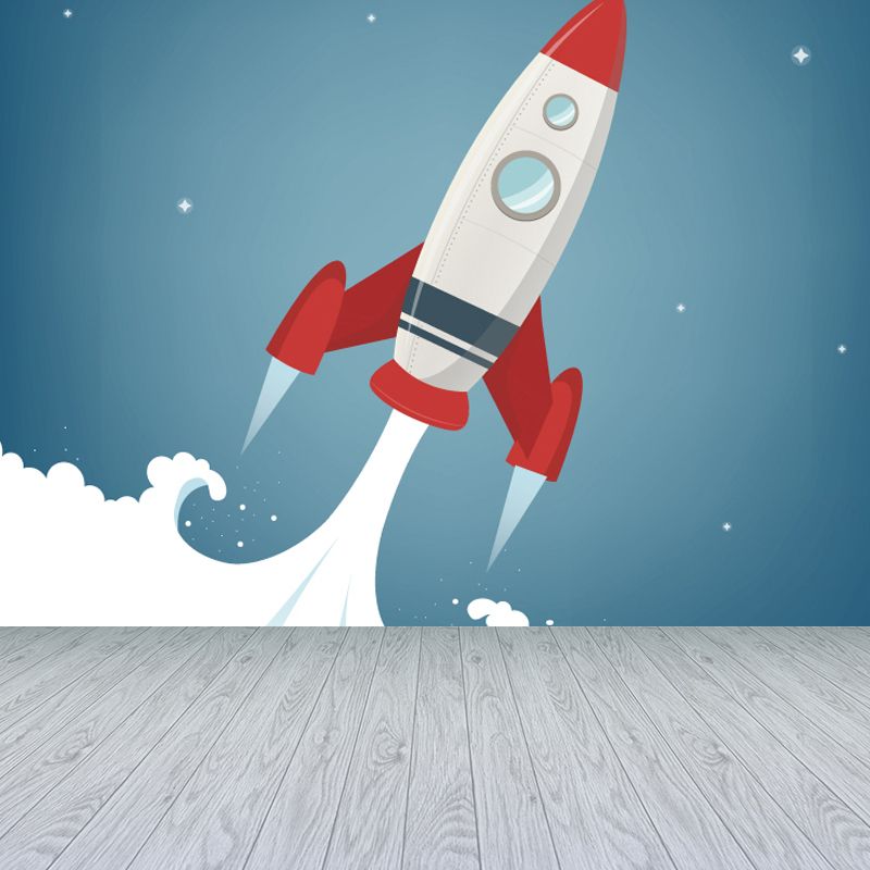 Light Color Outer Space Mural Decal Stain Resistant Children's Art Bedroom Wall Decor