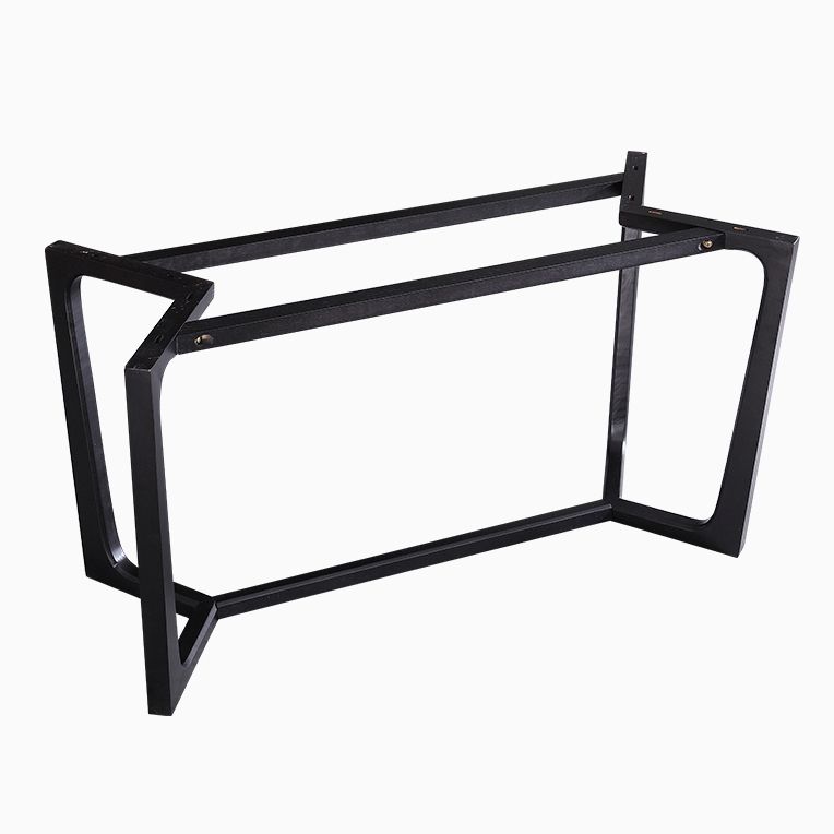 Rectangle Marble White Dining Table Industrial Trestle Base Table for Dining Room