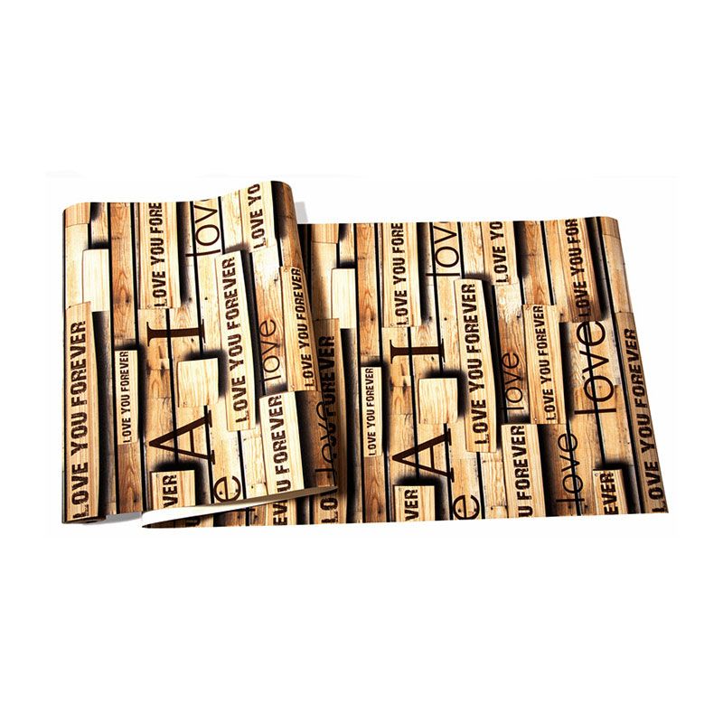 Vinyl-Tapetenrolle mit Retro-Buchstaben für Bardekoration, neutrale Farbe, 20,5" x 33'