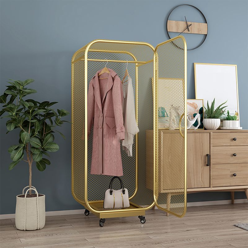 Bedroom Wardrobe Armoire Industrial Style Metal Storage Cabinet