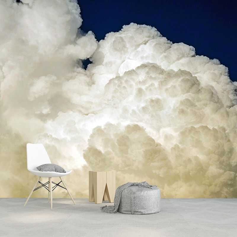 Modern Sky Wall Mural Moisture Resistant Wall Covering for Bathroom