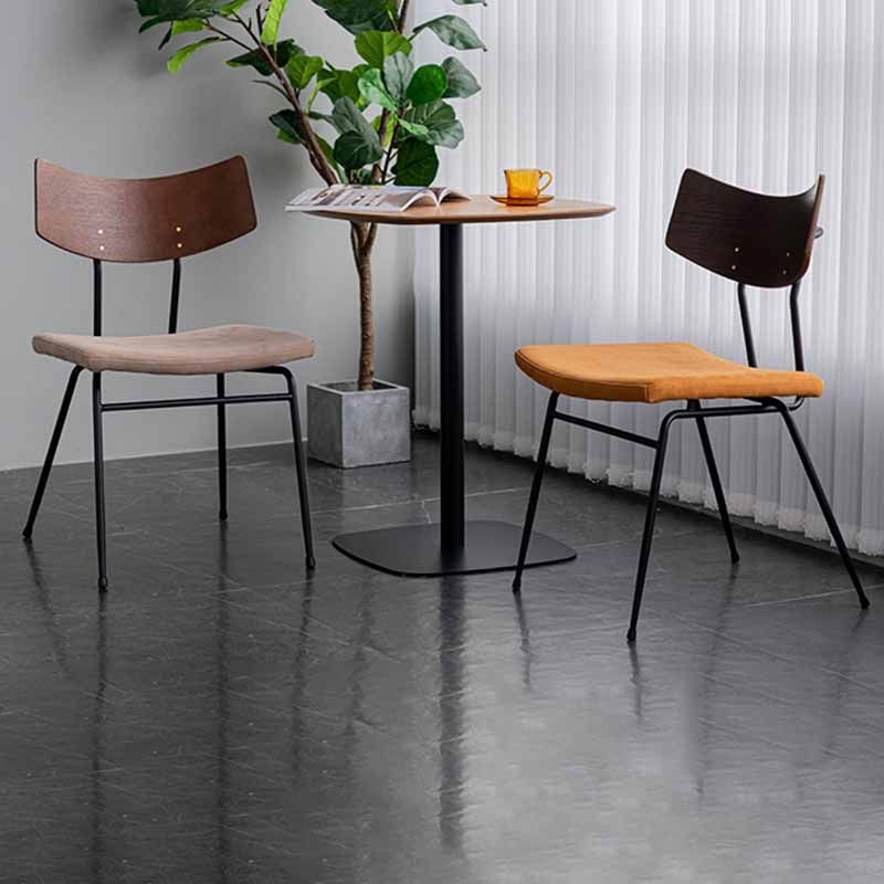 Sillas de comedor estilo moderno Silla auxiliar de cocina sin brazos con patas de metal