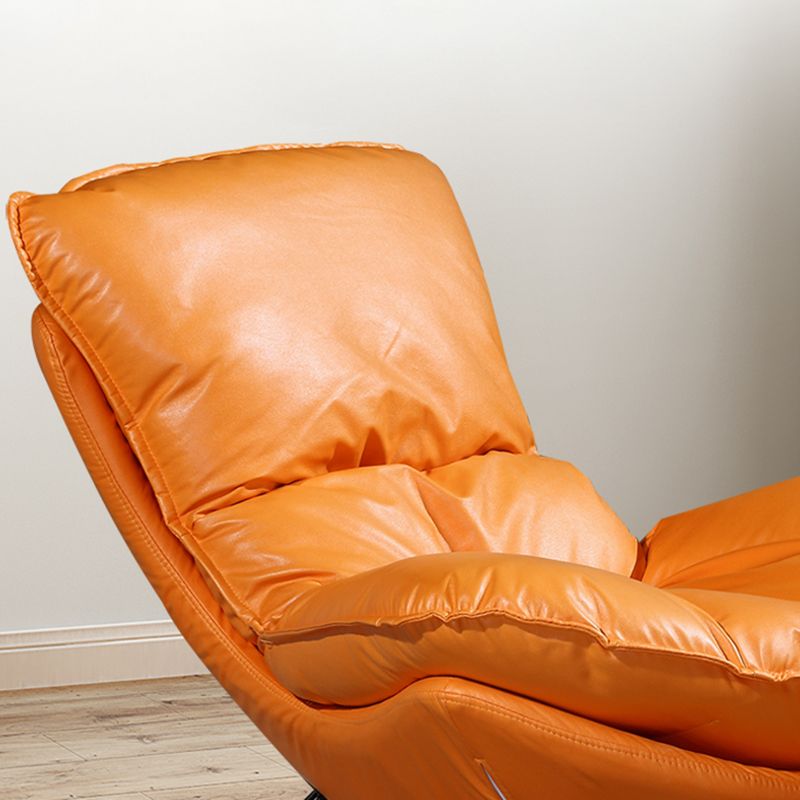 26.77" L x 37.40" W x 32.28" H Armless Lounge Chair Upholstered Accent Chair with Ottoman