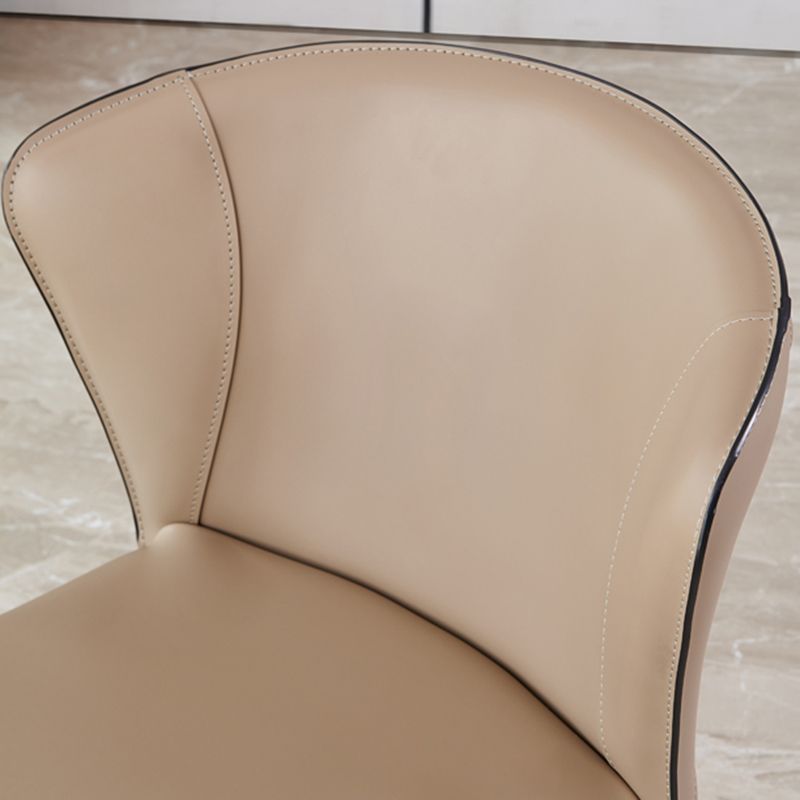 Modern Dining Chair Armless Dining Chairs with Metal Legs for Kitchen