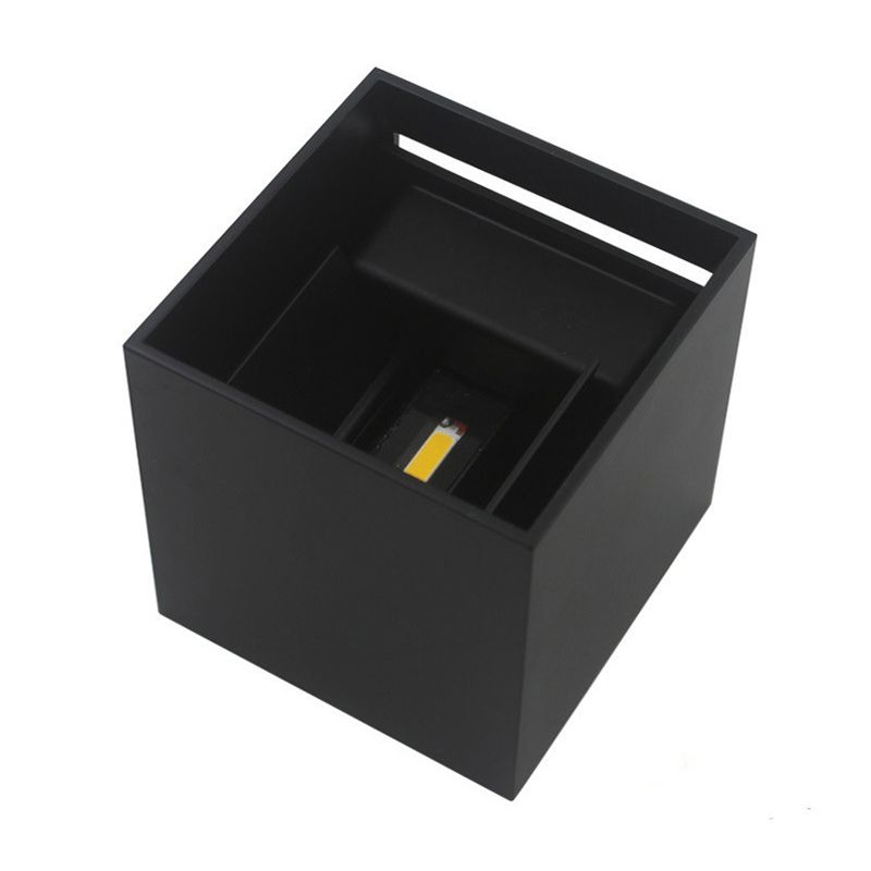 Simple Square Outdoor Wall Lamp Metal 1 Light Wall Light Fixture