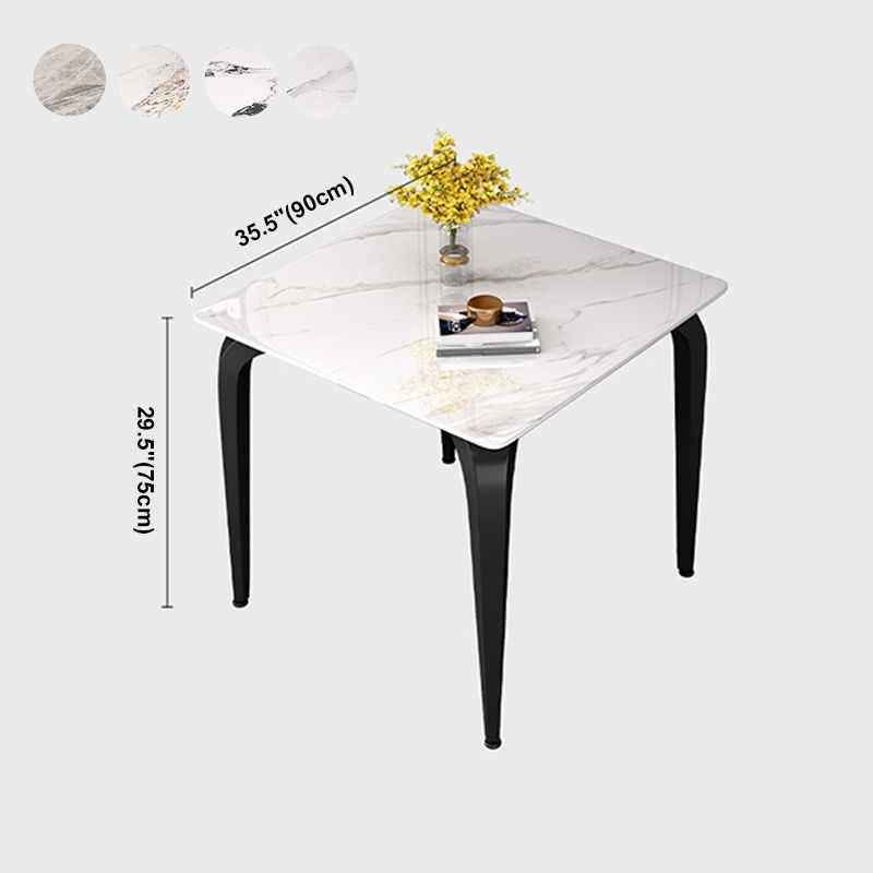 4-foot Stone Dinning Table Industrial Style Square Furniture for Indoor