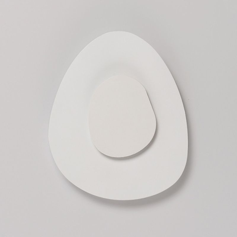 Contemporary Single White/Golden Wall Mounted Sconce Metal Statement Wall Light