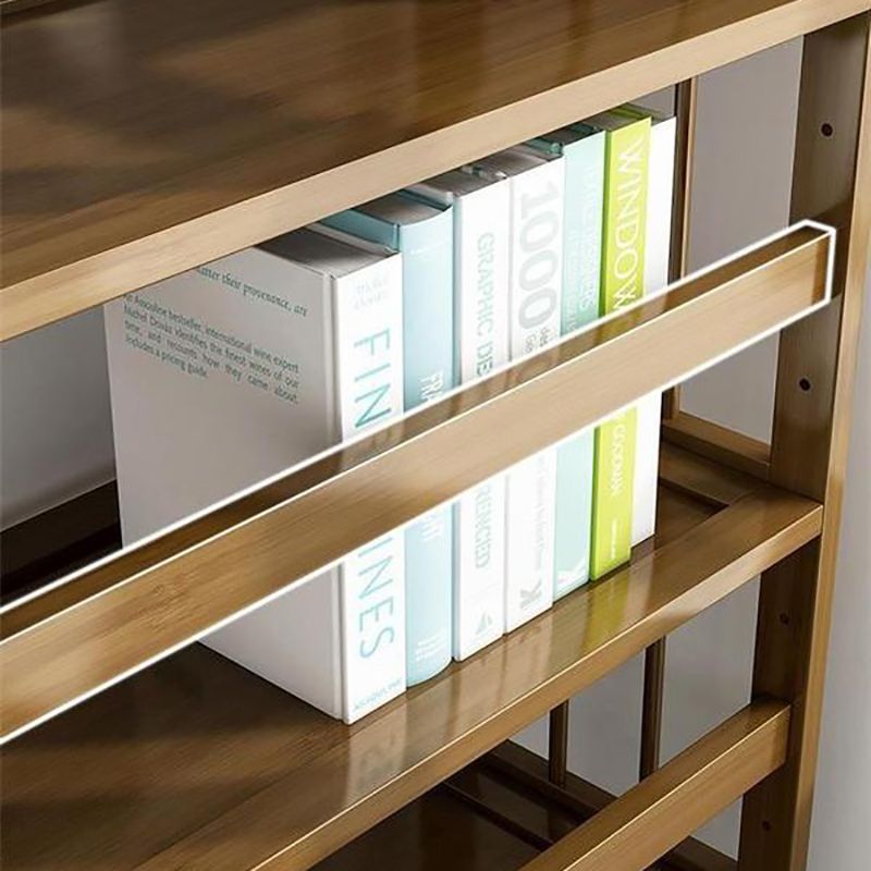 Contemporary Etagere Bookshelf Bamboo Shelf Bookcase for Home