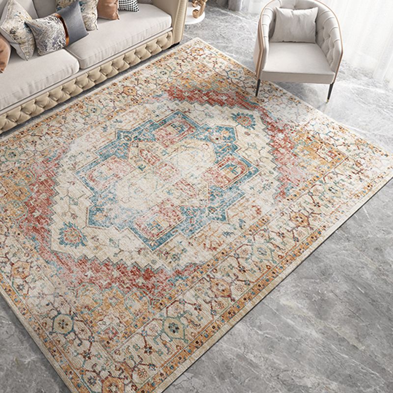 Shabby chic decoratietapijt Meerkleurig geometrisch bedrukt tapijt Antislip achterkant Huisdiervriendelijk wasbaar binnentapijt