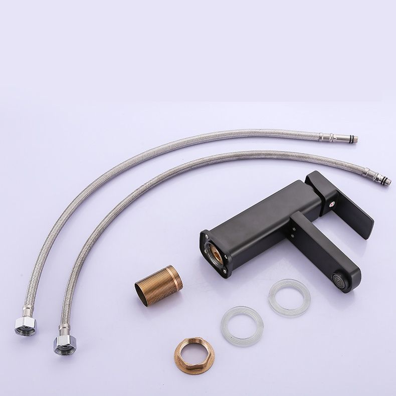 Industrial Bathroom Faucet Stainless Steel Lever Handles with Water Hose Vessel Faucet