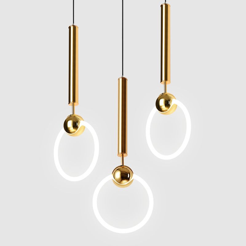 1 Light Ring Pendant Lighting Modern simplicity Glass Pendant Ceiling Lights for Restaurant