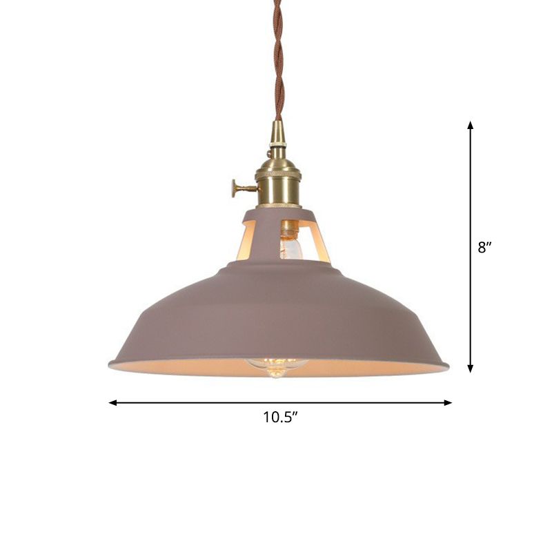 Scheunengeformte Suspension leichte Makkaron Metall 1-Licht-Restaurant Drop-Anhänger mit Entlüftungsdesign