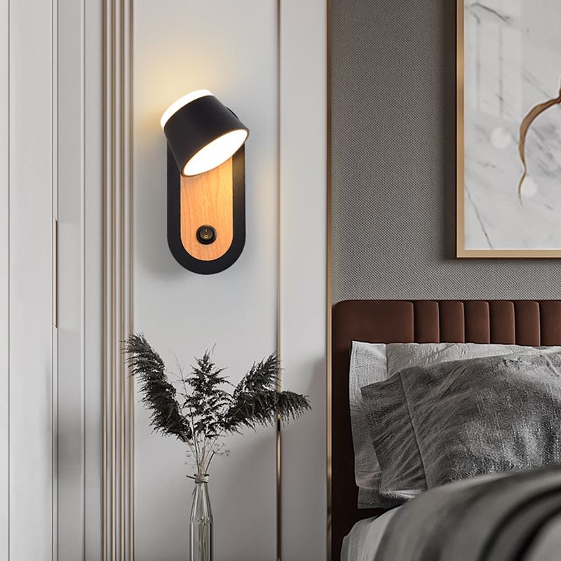 Geometric Shape Metal Reading Wall Lighting Modern Style 1-Light Wall Mount Lighting