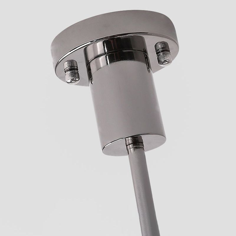 Modern Metal Hanging Chandelier Light Glass Shade Ceiling Chandelier in Sliver for Living Room