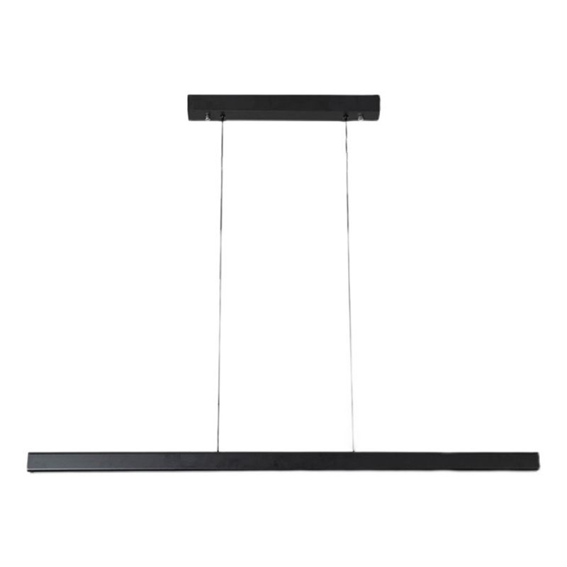 Contemporary Metal Linear Shape Pendant Light with Acrylic Shade for Living Room