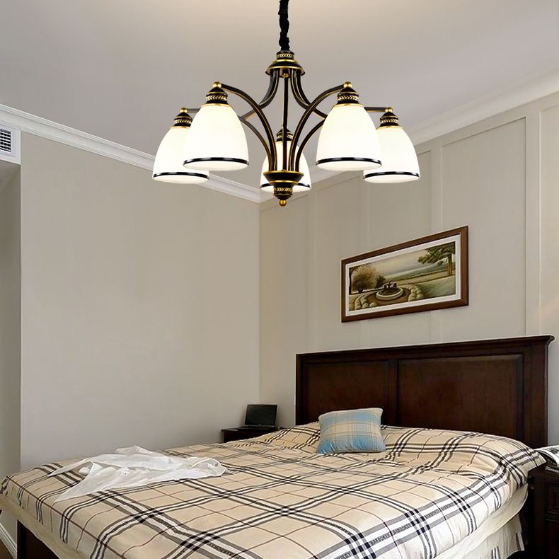 Lampadario in stile americano lampadario multi -testa appeso alla luce per il salotto