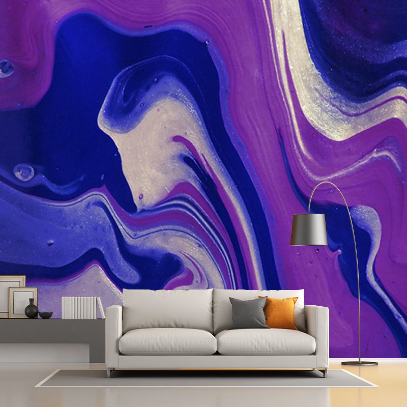 Simple Abstract Illustration Wallpaper Mural Stain Resistant Wall Covering for Home