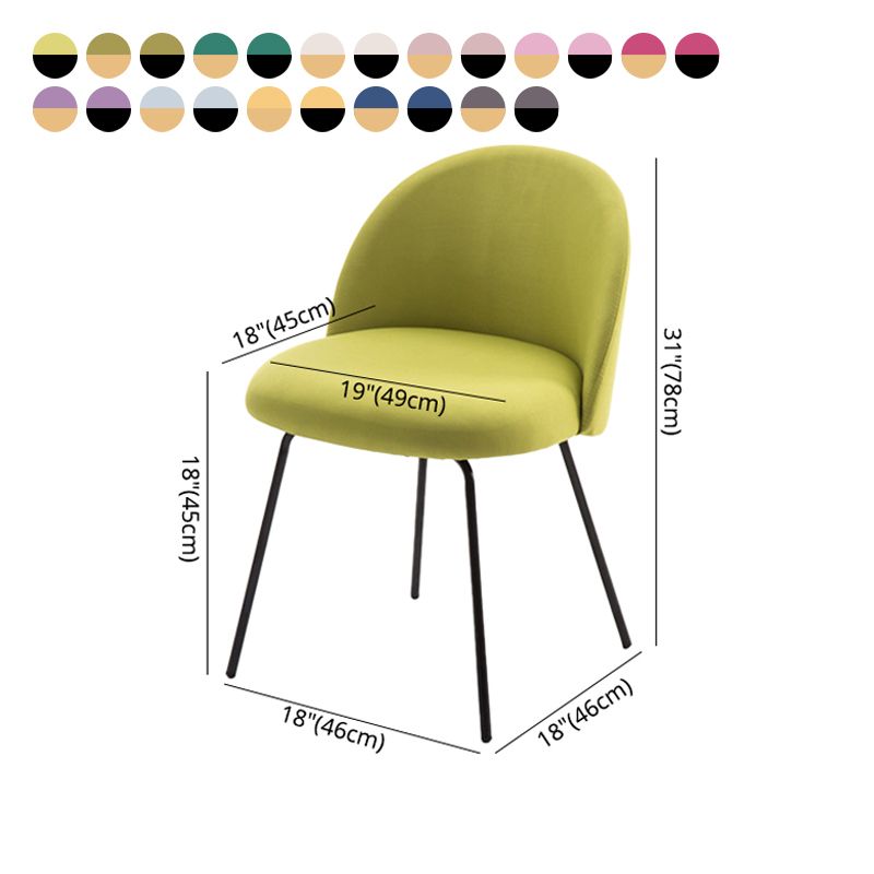 Chaise d'appoint de salle à manger rembourrée scandinave, finition mate, chaise de salle à manger Parsons