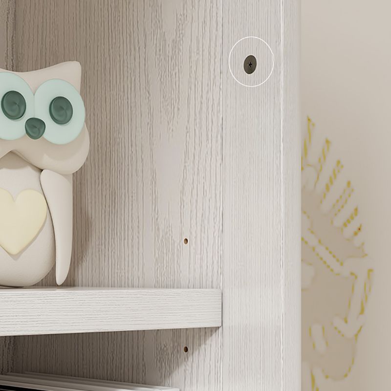 Glam Style Closed Back Bookshelf Standard Wooden Bookcase for Study Room