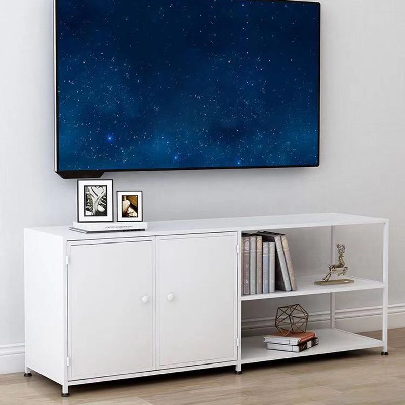 12.99"W TV Stand Open Storage Industrial Style TV Console with 3-shelf