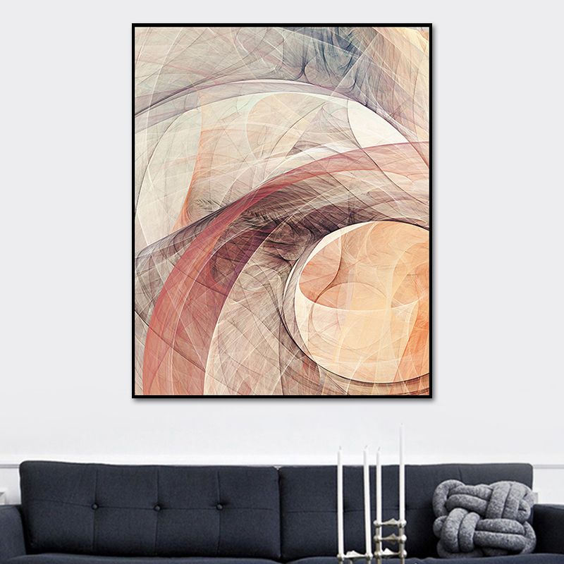 Abstract Pattern Wall Decor Orange Canvas Painting Textured, Multiple Sizes Options