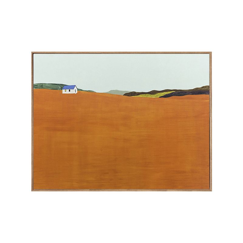 Nordische Berglandschaft Leinwandkunst Pastellfarben strukturierte Wanddekoration für Schlafzimmer