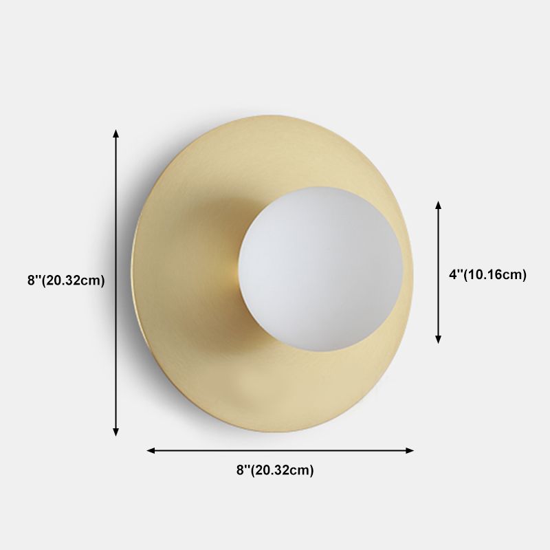 Metal Globe Wall Sconce Single Bulb Contemporary Style Wall Lamp for Bedroom