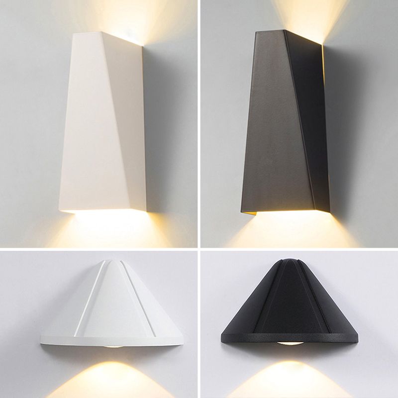 Geometrische Schattenwandbeleuchtung moderner einfacher einzigartiger Stil Metal 1 Licht Leuchte Licht in Schwarz