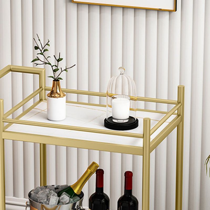 Contemporary Metal Prep Table 29.53"H Rolling Prep Table for Dining Room